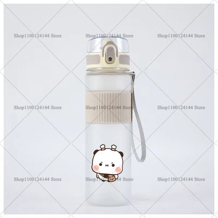 Bubu Dudu Water Bottle Yier Bear Panda Girl Boy Large Capacity Sports Kettle Transparent Cold Water Cup Outdoor Portable 550ml
