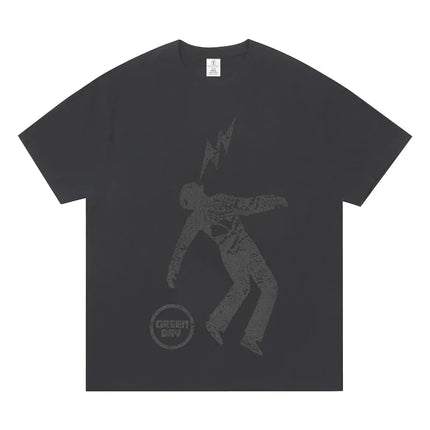 Greenday Short-sleeved T-shirts Around Concert Clothes for European and American Rock Fashion Casual Men's and Women's T-shirts