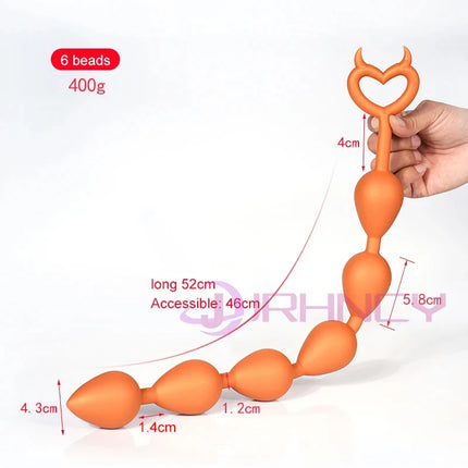 5/6/7 Beads For Anal Sex Toys Liquid Silicone Anal Plug Huge Butt Plug Soft Anal Balls Prostate Massage Buttplug Women