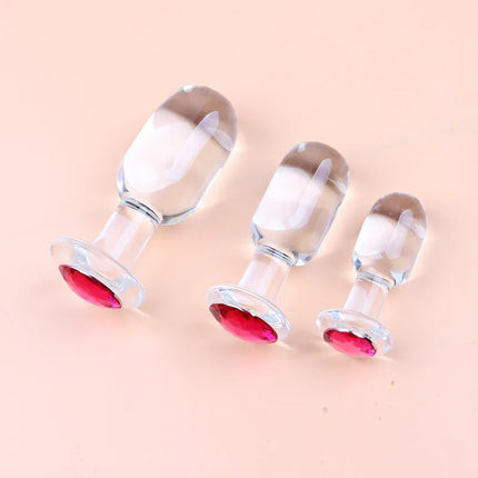 Vaginal Stimulation female Butt Plug Big Glass Anal Plug Dildo Bead G-Spot Adult Sex Toys for Women Men Masturbator butt plugs
