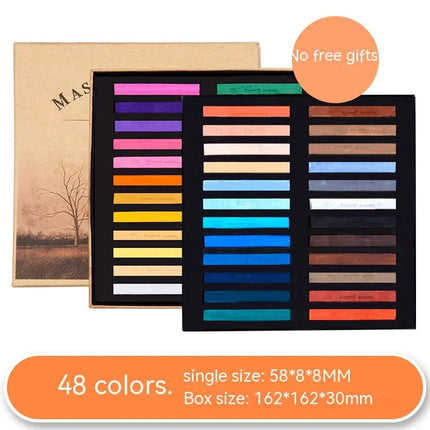 12/24/36/48 Colors Chalk Crayons Set Color Drawing Soft Dry Pastel Stick for Beginners Art Students Painting Stationery Supplies