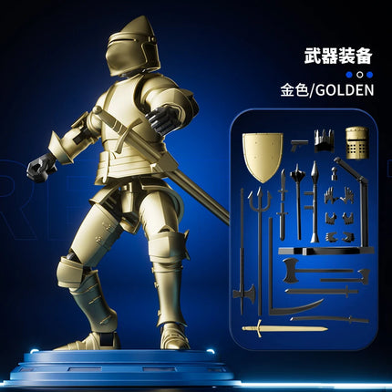 Knight Action Figures Paladin 13 Jointed Movable Shapeshift Robot 3D Printed Mannequin Character Assembl Toys Kids Gifts