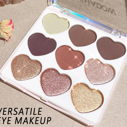 Affordable Love Holiday Makeup Set Nine Color Matte Glitter Eyeshadow Palette Waterproof Long Wear