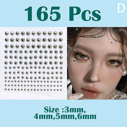 Diamond Sticker Fake Nose Stud Self Adhesive Rhinestones Non Piercing Eye Ear Face Body Jewelry For Women Sticker Crystal