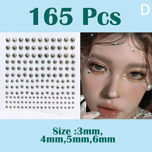 Diamond Sticker Fake Nose Stud Self Adhesive Rhinestones Non Piercing Eye Ear Face Body Jewelry For Women Sticker Crystal