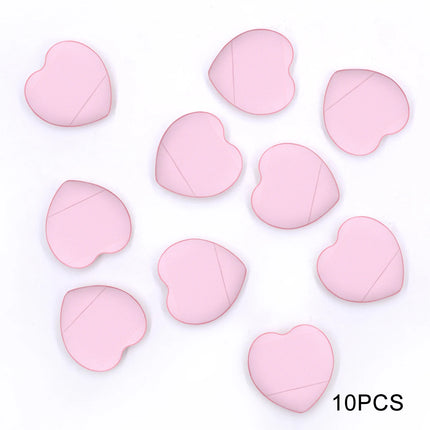 5/10pcs Heart Finger Puff  Mini Makeup Sponge Small Air Cushion Powder Sponge Case Face Concealer BB Cream Cosmetic Puff Beauty