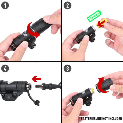 Surefire M300 M600 LED Tactical Flashlight Scout Light 20mm Picatinny Rail Compatible for Outdoor Hunting Airsoft Accessory
