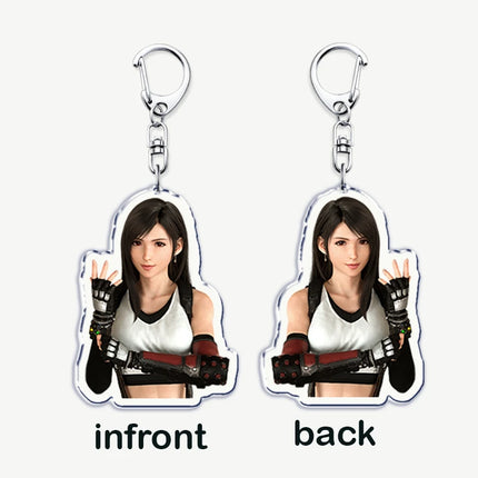 Popular Game Keychains for Accessories Key Chain Jewelry Keyrings Cloud Strife Ffvii Tifa Sephiroth Vincent Valentine Fans Gifts