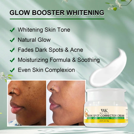 WK JALY Dark Spot Corrector Cream, Lightening Skin, Remove Melanin, Freckles, With Niacinamide, Kojic Acid, For Face And Body