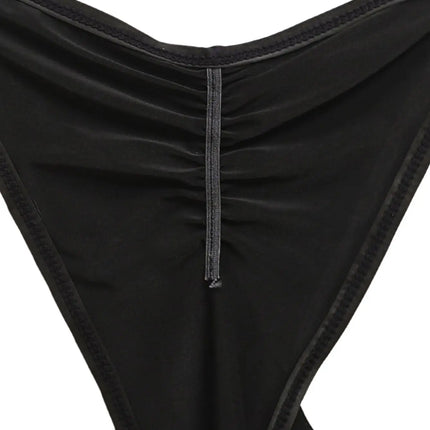 1pc Men's Thong - High Slit Ruched Ultra Sexy Cool Breathable No-Stick Semi-Sheer Men Underwear Casual Comfortable Men Briefs