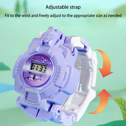 Funny and creative watch transformation robot electronic watch, cartoon children's cool watch surprise toy