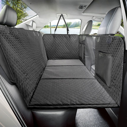 Dog Car Back Seat Extender Pet Backseat Covers with Hard Bottom Waterproof Safety Protector Hammock Carrier Mat Dogs Supplies