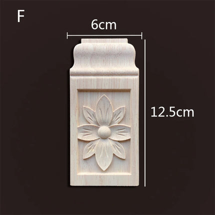 Applique for Furniture In Wood Figurines Moulding Decal Carved Wedding Decoration Maison Accessories Stair Decoration Wood Onlay