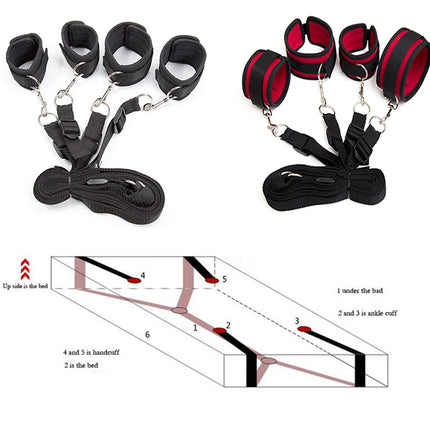 Restraint Erotica Binding Sex Forced Split Leg Straps Neck Wrist Bdsm Bondage Set Sex Toys For Woman Couples Product No Vibrator