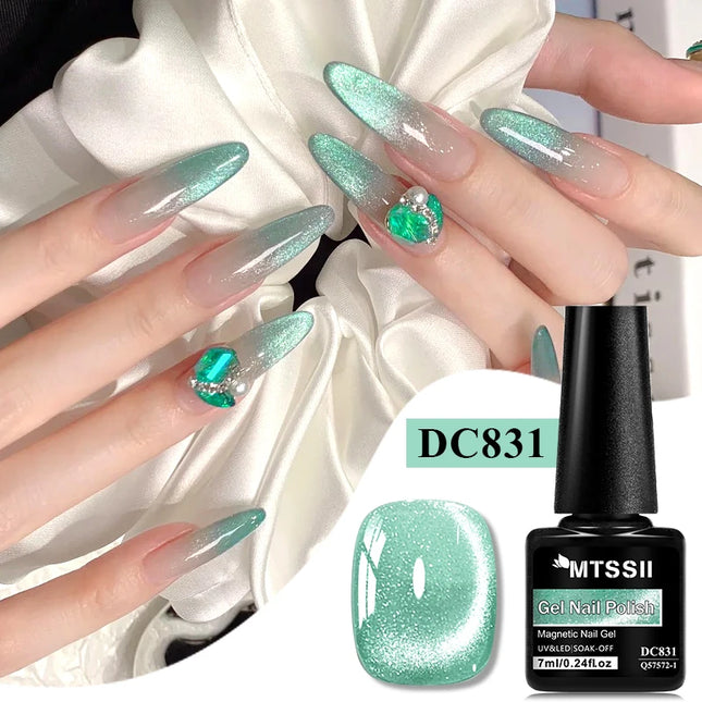 Moonlight Crystal Cat Magnetic Gel Nail Polish Holographic Glitter Semi Permanent Nail Art UV Gel Soak Off Varnish Nail Supplies