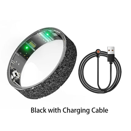 Simple Smart Ring Heart Rate Blood Oxygen Sleep Health Monitor Sport Ring IP68 Waterproof Pedometer Remote Gesture Control Photo