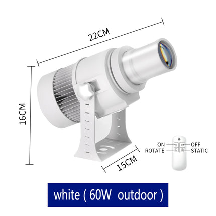 Custom Led HD Gobo Logo Projector Indoor Outdoor Ip67 Waterproof Rotating Advertising Image Projection Light For Floor Wedding