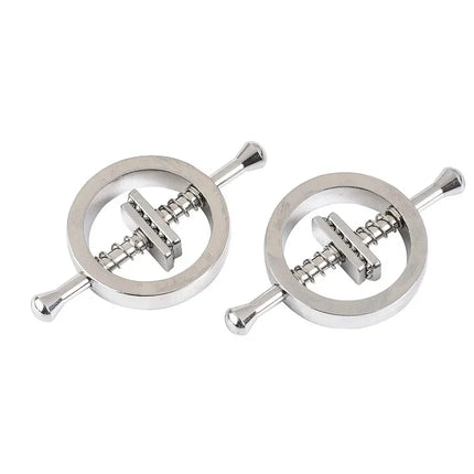 Metal Nipple Clamps Clips Stimulator Steel Nipple Breast Clamps Spring Pull Slave Bondage Flirting Women Sex Toy For Female