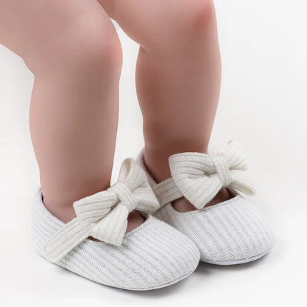 Baby Girls Knitted Floral Prewalker Shoes Anti-Slip Cotton Soft Sole Toddler First Walkers Summer Infant Footwear 0-18 Months