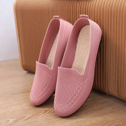 Casual Shoes Women's Summer Mesh Breathable Flat Shoes Ladies Comfort Light Sneaker Socks Women Slip on Loafers Zapatillas Muje