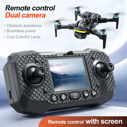 LED Stunt Drone For Night Party All Round Obstacle Avoidance Mini Drone Brushless Motor GPS Foldable One Key Take Off Landing Drone