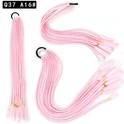 Wholesale European And American Dirty Braids Ponytail For Women Colorful Chemical Fiber Ethnic Style Rubber Band Small Braids