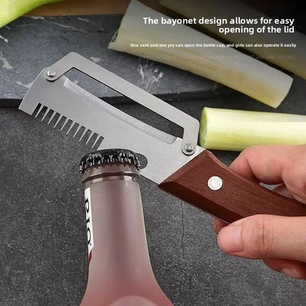 Multifunctional Peeler & Scallion Shredder, Stainless Steel Peeler, Scallion Slicing Tool, Kitchen Fruit Vegetable Peeler, Melon
