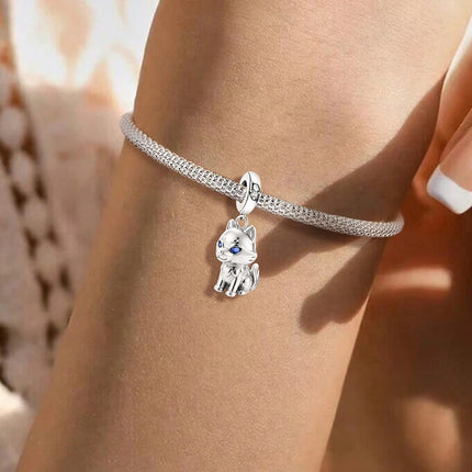 925 Sterling Silver Dinosaur Pig Cat Playing Animal Series Charms Beads Fit Original Pan Bracelet High Quality DIY Jewelry