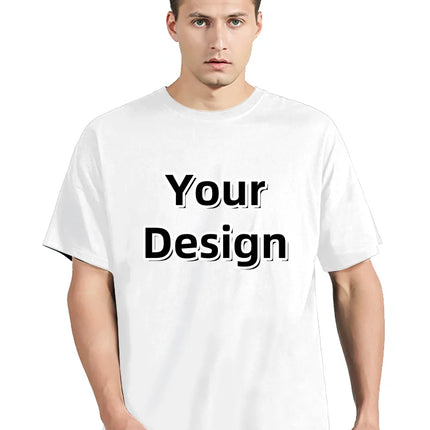Men's Custom T-shirt With Your Own Logo Tshirt Text And Photo Printed On The Front And Back T Shirt Custom Gift Tees Clothing
