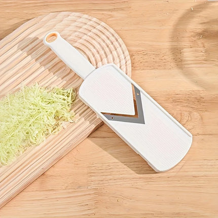 Multi Handheld Mandoline Slicer - Stainless Steel V Blade, with Cleaning Brush, Comfort Grip, Easy to Clean, for Kitchen, Vegeta