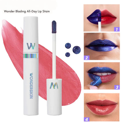 Wonderskin Peel Off Lip Stain Reveal Lasting Waterproof Pink Gloss Tint Transfer Proof Non-stick Cup Natural Cosmetics Wonder