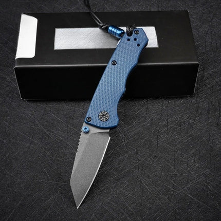 High-Quality BM 290 Outdoor Folding Knife D2 Steel Blade with Nylon Fiber Handle Camping Fishing Hiking Multi-Functional Tool