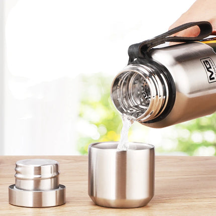 Premium Thermos Bottle 304 Stainless Steel Vacuum Flask Insulated Tumbler Cold and Hot Water Cup with Rope for Tea Coffee Drinks