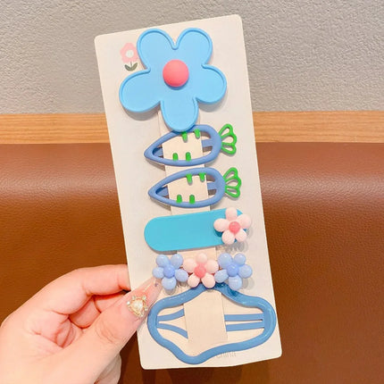 Girls Colorful Flower Hairpin Children's Carrot Hair Clips Side Hairpin Girls Bangs Clip Baby Headwear For Kids