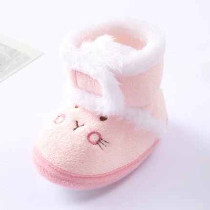 Infant Toddler Baby First Walkers Winter Thick Warm Newborn Shoes For Girls Boys Soft Fashion Bear Baby Boy Girl Shoes 0-9Month
