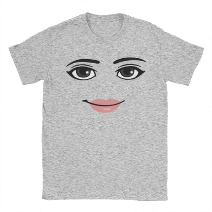Round Neck Short Sleeve Clothing Summer Novelty Harajuku Streetwear Robot Robloxs Woman Face Game Tshirt Aesthetic Clothes