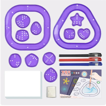 Multi-function Geometric Ruler Drawing Painting Spirograph Tools Kit for Children Educational Coloring Spiral Gears Drafting Toy