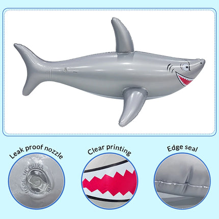 1 Pcs Large Inflatable Shark for Outdoor Beach Pool Party Decorations, Party Gifts, and Birthday Presents