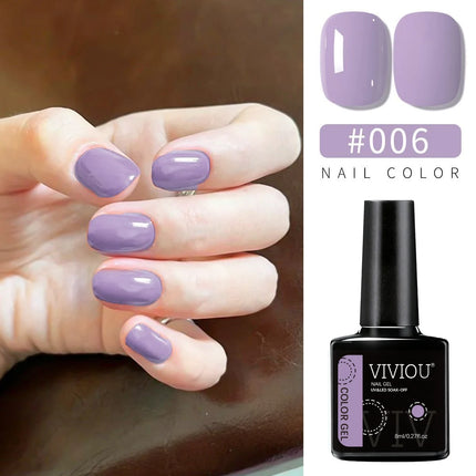 VIVIOU 12Solid Color Nail Polish Phototherapy Glue Set Professional Nail Shop Special Kit Nail Art Semi Permanent UV LED Gel Kit