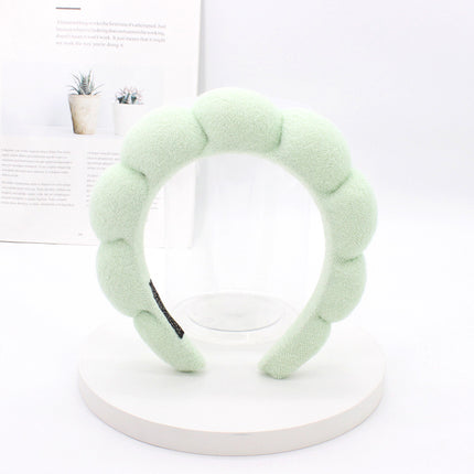 Women Girls Sponge Co Spa Makeup Bubble Terry Cloth Headband Puffy Retro Hair Bands Soft Hairband Headwear