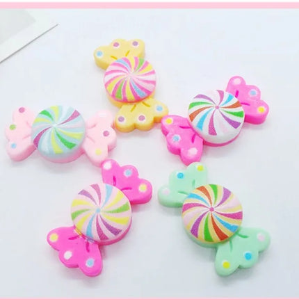 10pcs Slime Charms Soft Candy Resin Star Additives Supplies DIY Kit Filler Decor For Fluffy Clear Cloud Slime Clay 18mm