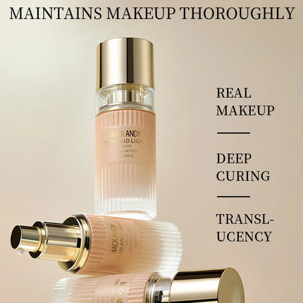 MACKANDY Serum Liquid Foundation Long-lasting Makeup, Full Coverage with Matte Finish, Radiant Formula for All Skin Types Vegan