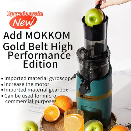 Large Caliber Slow Juicer Screw Cold Press Extractor Slag Juice Separation Filter-Free Easy Wash Electric Fruit Juicer Machine