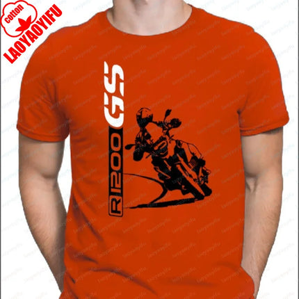 For 1200 GS Fans T-SHIRT Motorrad Motorcycles Shirt R1200GS Graphic T Shirts Motorcycle Enthusiast cotton Short-sleeve tee tops