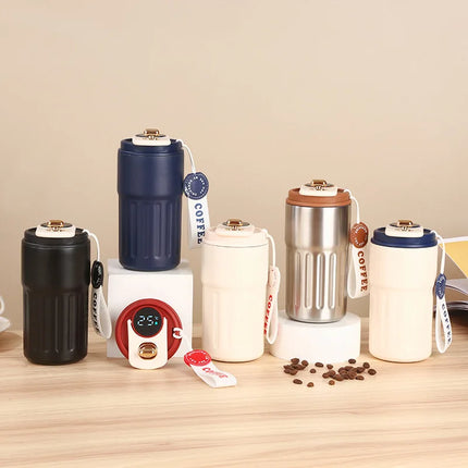 Smart Temp Display Stainless Steel Tumbler Mug Vacuum Insulated Coffee Cup Travel Thermos Cups Thermal Hot Water Bottle for Tea