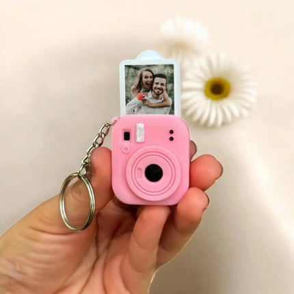 Portable Mini Camera Keychain Metal Key Ring Lightweight 3D Print Camera Pendant Decorative Multipurpose Bag Hanging Ornament