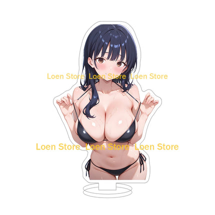 Hot game Anime sexy lingerie bikini girl student big ass big breasts bunny girl Anime Figure Acrylic stand desk ornament gift