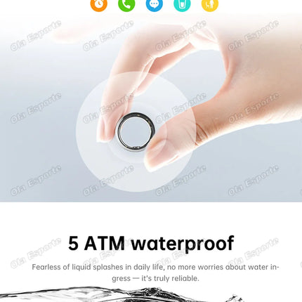 2026 New Vibration Alerts Smart Ring Heart Rate Sleep Monitoring Alarm Clock Message Notification Waterproof Men Women Smartring