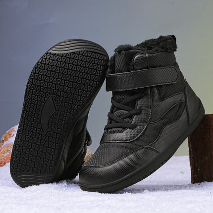Kids Wide Toe Barefoot Snow Boots | Boys/Girls Winter Minimalist Sneakers | Girls Boys Warm Boot Toddler Little Big Kids