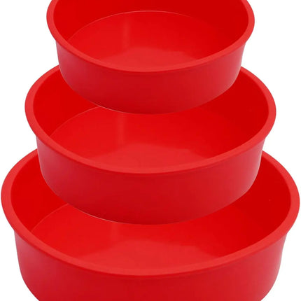 Silicone Cake Pan, Non-stick Silicone Round Cake Mold for Baking, Silicone Baking Pan Set for Cake,cheesecake and Chocolate Cake